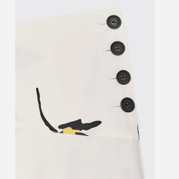 ZARA WOMAN $99  PRINTED MIDI SKIRT BLACK / WHITE 2914/150 NWT - Picture 8 of 9